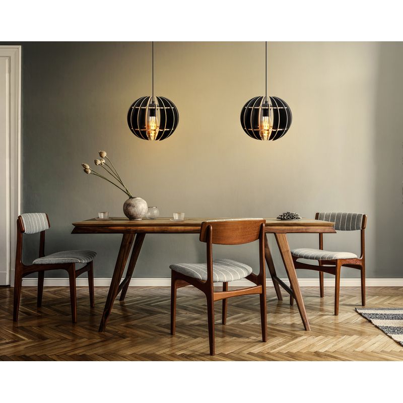 Casa si Gradina - Corpuri si surse de iluminat - Lustre si pendule - Candelabru, Opviq, mdf, negru, 2 piese, 20x20x60 cm - Infinity.ro