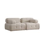Casa si Gradina - Mobilier - Canapele si coltare - Canapele - Canapea 2 locuri, Hanah Home, poliester, crem, 200x100x80 cm - Infinity.ro