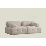 Casa si Gradina - Mobilier - Canapele si coltare - Canapele - Canapea 2 locuri, Hanah Home, poliester, crem, 200x100x80 cm - Infinity.ro
