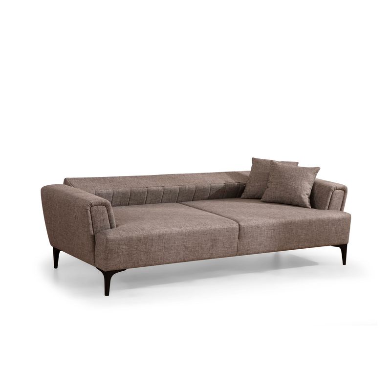 Casa si Gradina - Mobilier - Canapele si coltare - Canapele - Canapea extensibila 3 locuri, Atelier Del Sofa, lemn fag si placi aglomerate, maro deschis, 230x95x77 cm - Infinity.ro