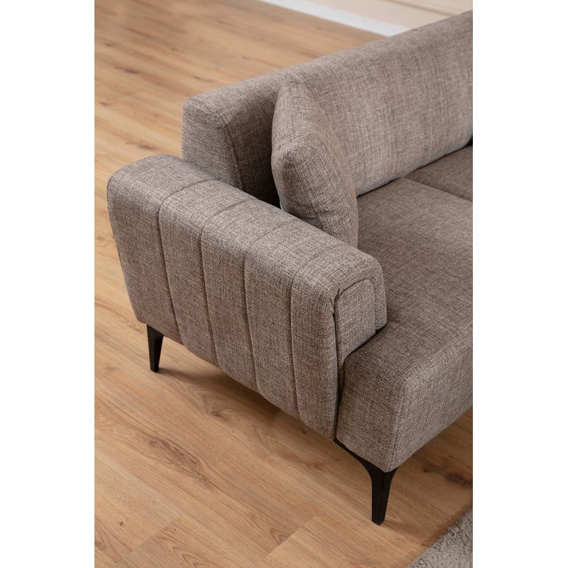Casa si Gradina - Mobilier - Canapele si coltare - Canapele - Canapea extensibila 3 locuri, Atelier Del Sofa, lemn fag si placi aglomerate, maro deschis, 230x95x77 cm - Infinity.ro