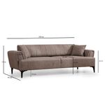 Casa si Gradina - Mobilier - Canapele si coltare - Canapele - Canapea extensibila 3 locuri, Atelier Del Sofa, lemn fag si placi aglomerate, maro deschis, 230x95x77 cm - Infinity.ro