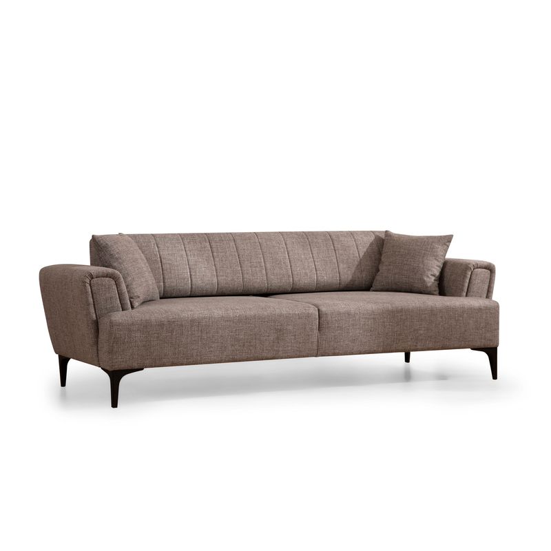 Casa si Gradina - Mobilier - Canapele si coltare - Canapele - Canapea extensibila 3 locuri, Atelier Del Sofa, lemn fag si placi aglomerate, maro deschis, 230x95x77 cm - Infinity.ro