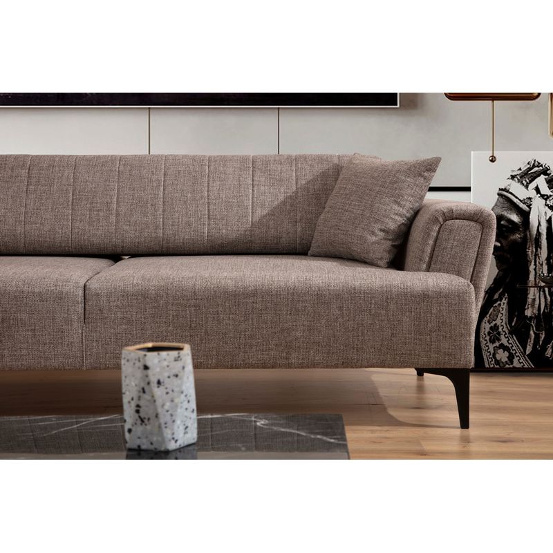 Casa si Gradina - Mobilier - Canapele si coltare - Canapele - Canapea extensibila 3 locuri, Atelier Del Sofa, lemn fag si placi aglomerate, maro deschis, 230x95x77 cm - Infinity.ro