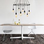 Casa si Gradina - Corpuri si surse de iluminat - Lustre si pendule - Candelabru, Opviq, metal, negru, diametru 80 cm, inaltime 180 cm - Infinity.ro