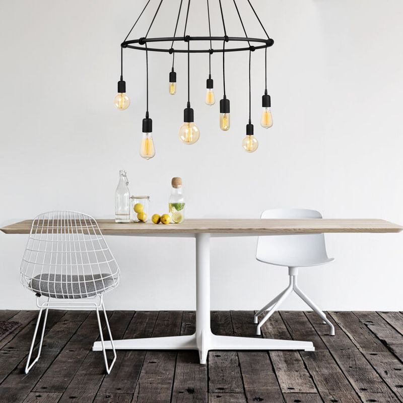 Casa si Gradina - Corpuri si surse de iluminat - Lustre si pendule - Candelabru, Opviq, metal, negru, diametru 80 cm, inaltime 180 cm - Infinity.ro