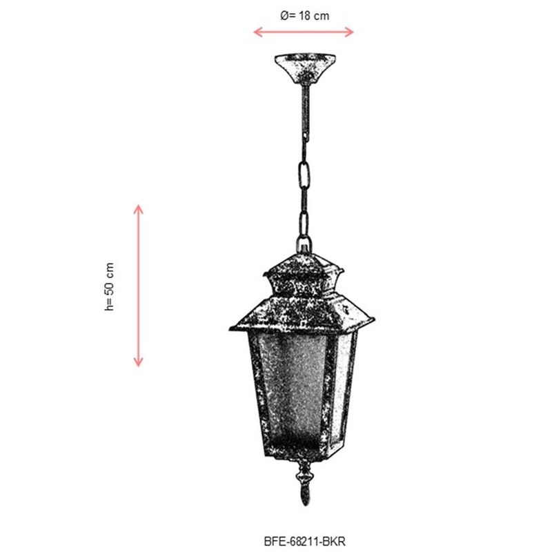 Casa si Gradina - Corpuri si surse de iluminat - Iluminat exterior - Lanterne - Candelabru exterior, Opviq, abs, maro, 50x18 cm, IP65 - Infinity.ro