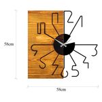 Casa si Gradina - Decoratiuni - Ceasuri - Ceas de perete decorativ, Wallxpert, lemn, nuc, negru, 58x3x58 cm - Infinity.ro