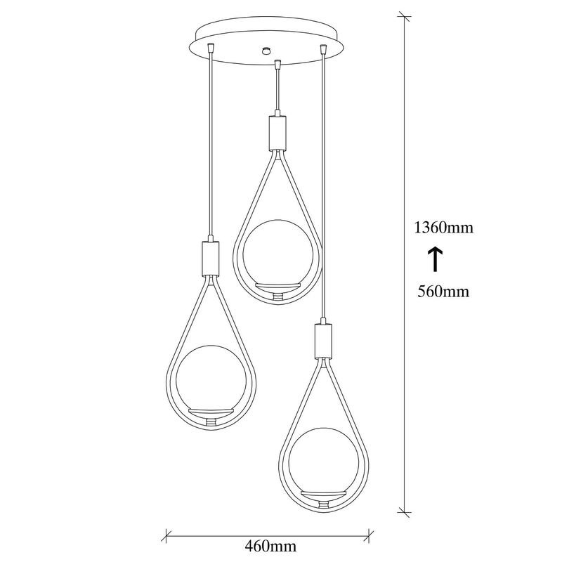 Casa si Gradina - Corpuri si surse de iluminat - Lustre si pendule - Candelabru, Opviq, metal, negru, 46x136 cm - Infinity.ro