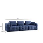 Casa si Gradina - Mobilier - Canapele si coltare - Canapele - Canapea 3 locuri, Atelier Del Sofa, lemn fag si pal, albastru marin, 290x100x65 cm - Infinity.ro