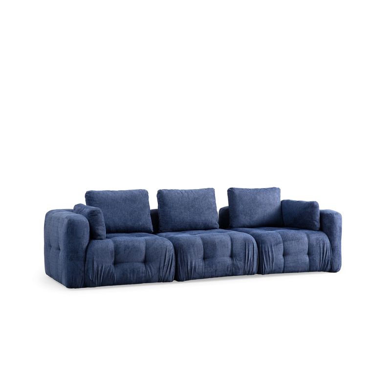 Casa si Gradina - Mobilier - Canapele si coltare - Canapele - Canapea 3 locuri, Atelier Del Sofa, lemn fag si pal, albastru marin, 290x100x65 cm - Infinity.ro