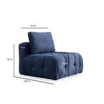 Casa si Gradina - Mobilier - Canapele si coltare - Canapele - Canapea 3 locuri, Atelier Del Sofa, lemn fag si pal, albastru marin, 290x100x65 cm - Infinity.ro