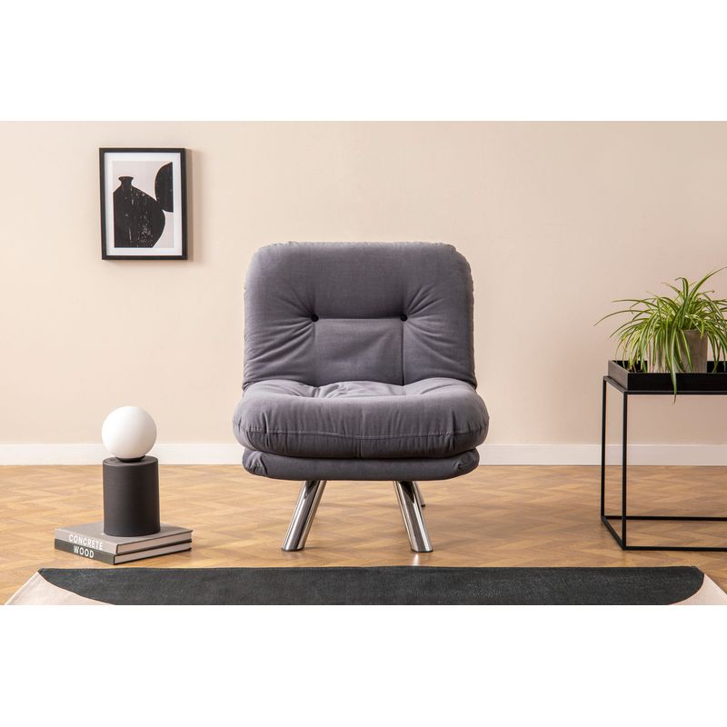 Casa si Gradina - Mobilier - Canapele si coltare - Canapele - Canapea extensibila, Atelier Del Sofa, metal, gri, 110x70 cm - Infinity.ro