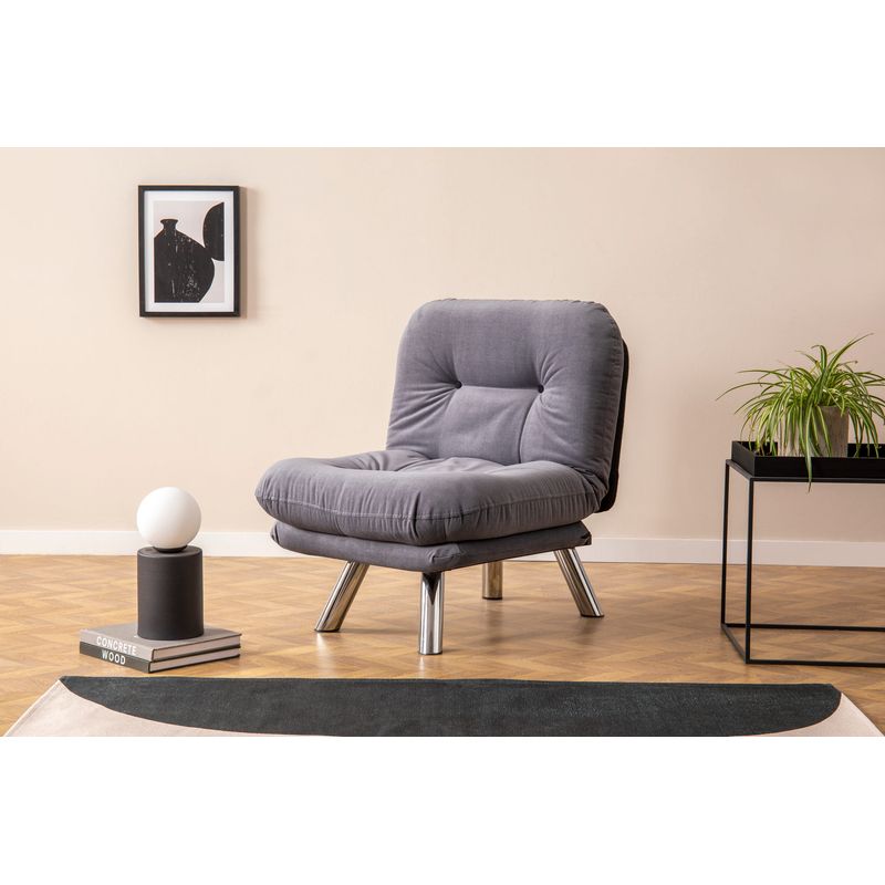 Casa si Gradina - Mobilier - Canapele si coltare - Canapele - Canapea extensibila, Atelier Del Sofa, metal, gri, 110x70 cm - Infinity.ro