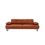 Casa si Gradina - Mobilier - Canapele si coltare - Canapele - Canapea extensibila, Hanah Home, lemn fag si PAL, portocaliu, 239x99x83 cm - Infinity.ro