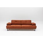 Casa si Gradina - Mobilier - Canapele si coltare - Canapele - Canapea extensibila, Hanah Home, lemn fag si PAL, portocaliu, 239x99x83 cm - Infinity.ro