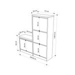 Casa si Gradina - Mobilier - Dulapuri si sifoniere - Dulapuri pantofi - Dulap pantofi, Hanah Home, pal melaminat, hitit, 105x26x118.5 cm - Infinity.ro