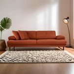 Casa si Gradina - Mobilier - Canapele si coltare - Canapele - Canapea extensibila, Hanah Home, lemn fag si PAL, portocaliu, 239x99x83 cm - Infinity.ro