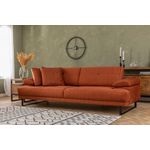 Casa si Gradina - Mobilier - Canapele si coltare - Canapele - Canapea extensibila, Hanah Home, lemn fag si PAL, portocaliu, 239x99x83 cm - Infinity.ro