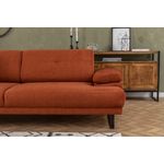 Casa si Gradina - Mobilier - Canapele si coltare - Canapele - Canapea extensibila, Hanah Home, lemn fag si PAL, portocaliu, 239x99x83 cm - Infinity.ro