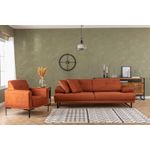 Casa si Gradina - Mobilier - Canapele si coltare - Canapele - Canapea extensibila, Hanah Home, lemn fag si PAL, portocaliu, 239x99x83 cm - Infinity.ro
