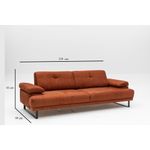 Casa si Gradina - Mobilier - Canapele si coltare - Canapele - Canapea extensibila, Hanah Home, lemn fag si PAL, portocaliu, 239x99x83 cm - Infinity.ro