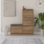 Casa si Gradina - Mobilier - Dulapuri si sifoniere - Dulapuri pantofi - Dulap pantofi, Hanah Home, pal melaminat, hitit, 105x26x118.5 cm - Infinity.ro