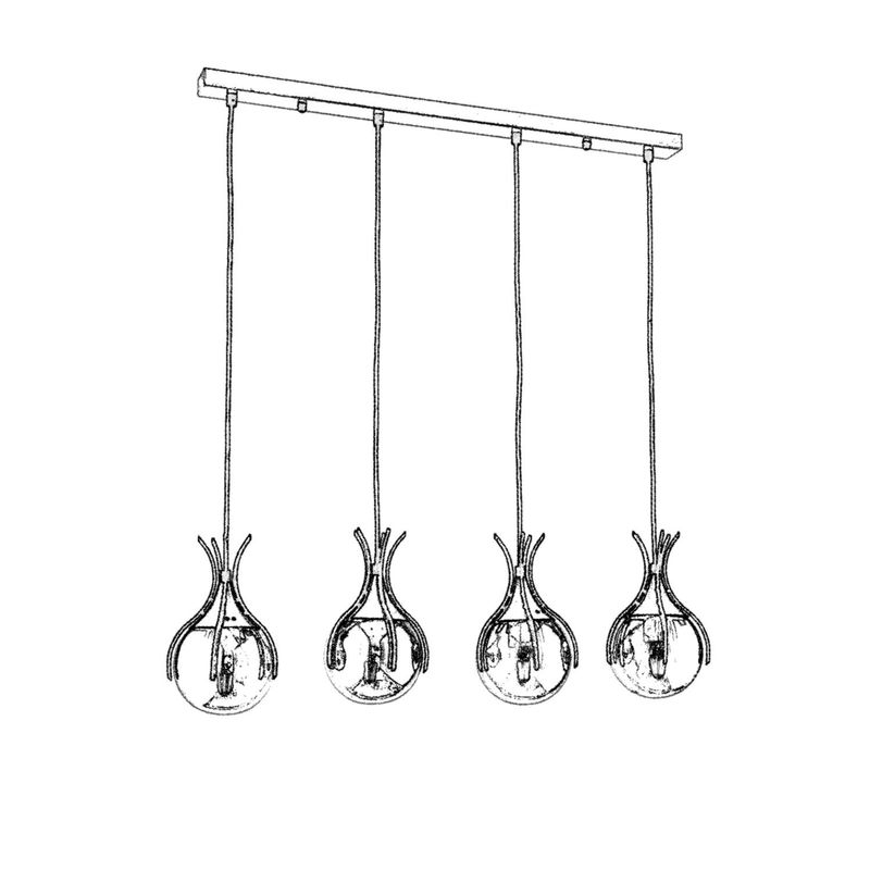 Casa si Gradina - Corpuri si surse de iluminat - Lustre si pendule - Candelabru, Opviq, metal, negru bronz, 70x13 cm - Infinity.ro