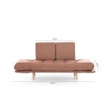 Casa si Gradina - Mobilier - Canapele si coltare - Canapele - Canapea extensibila, Hanah Home, metal, stofa in, maro deschis, 200x70 cm - Infinity.ro