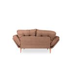 Casa si Gradina - Mobilier - Canapele si coltare - Canapele - Canapea extensibila, Hanah Home, metal, stofa in, maro deschis, 200x70 cm - Infinity.ro