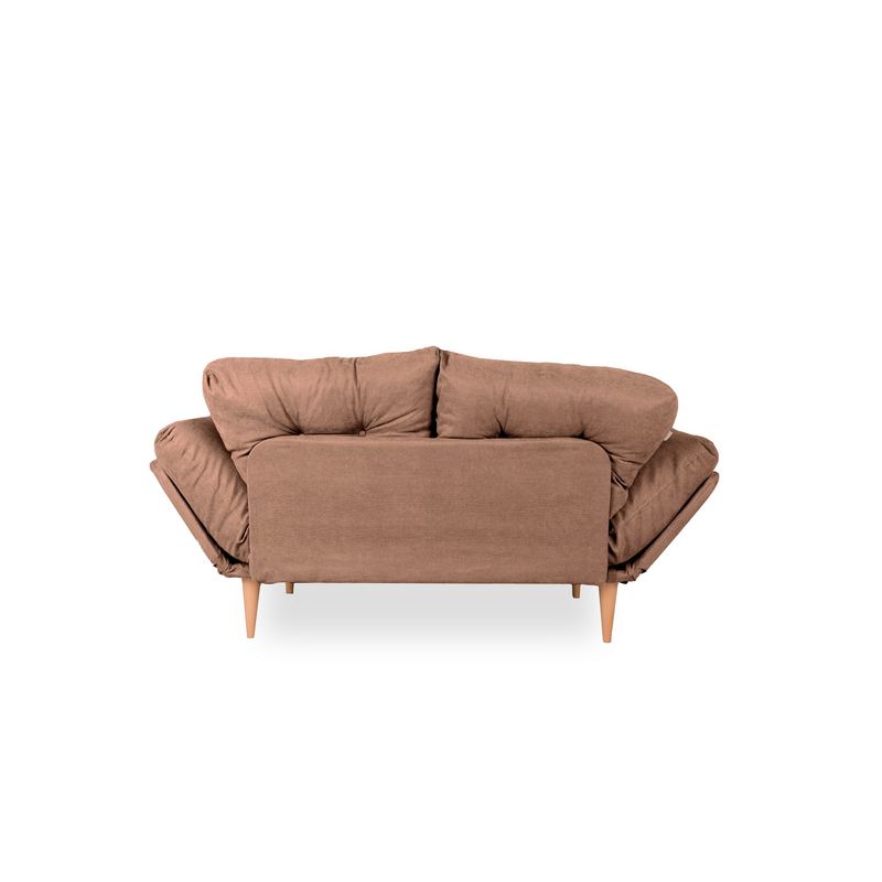 Casa si Gradina - Mobilier - Canapele si coltare - Canapele - Canapea extensibila, Hanah Home, metal, stofa in, maro deschis, 200x70 cm - Infinity.ro