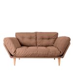 Casa si Gradina - Mobilier - Canapele si coltare - Canapele - Canapea extensibila, Hanah Home, metal, stofa in, maro deschis, 200x70 cm - Infinity.ro