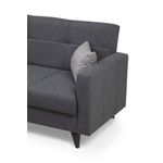 Casa si Gradina - Mobilier - Canapele si coltare - Canapele - Canapea extensibila, Atelier Del Sofa, cadru metal lemn, gri inchis, 151x86x75 cm - Infinity.ro
