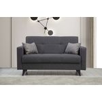 Casa si Gradina - Mobilier - Canapele si coltare - Canapele - Canapea extensibila, Atelier Del Sofa, cadru metal lemn, gri inchis, 151x86x75 cm - Infinity.ro