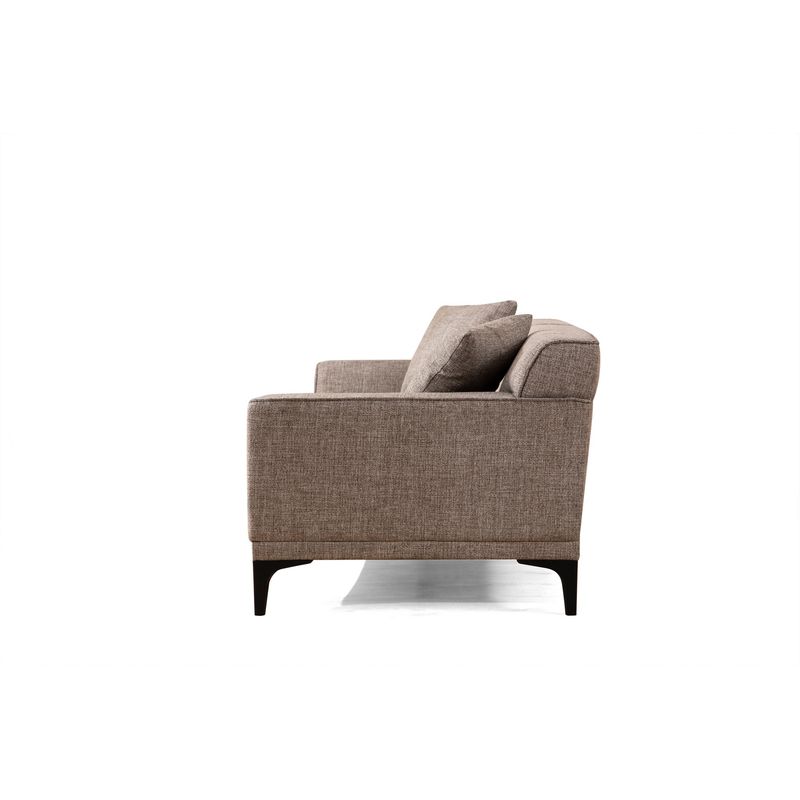 Casa si Gradina - Mobilier - Canapele si coltare - Canapele - Canapea 3 locuri, Hanah Home, lemn fag si pal, fawn, 215x87x86 cm - Infinity.ro