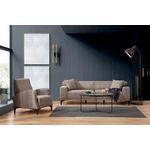 Casa si Gradina - Mobilier - Canapele si coltare - Canapele - Canapea 3 locuri, Hanah Home, lemn fag si pal, fawn, 215x87x86 cm - Infinity.ro