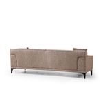 Casa si Gradina - Mobilier - Canapele si coltare - Canapele - Canapea 3 locuri, Hanah Home, lemn fag si pal, fawn, 215x87x86 cm - Infinity.ro