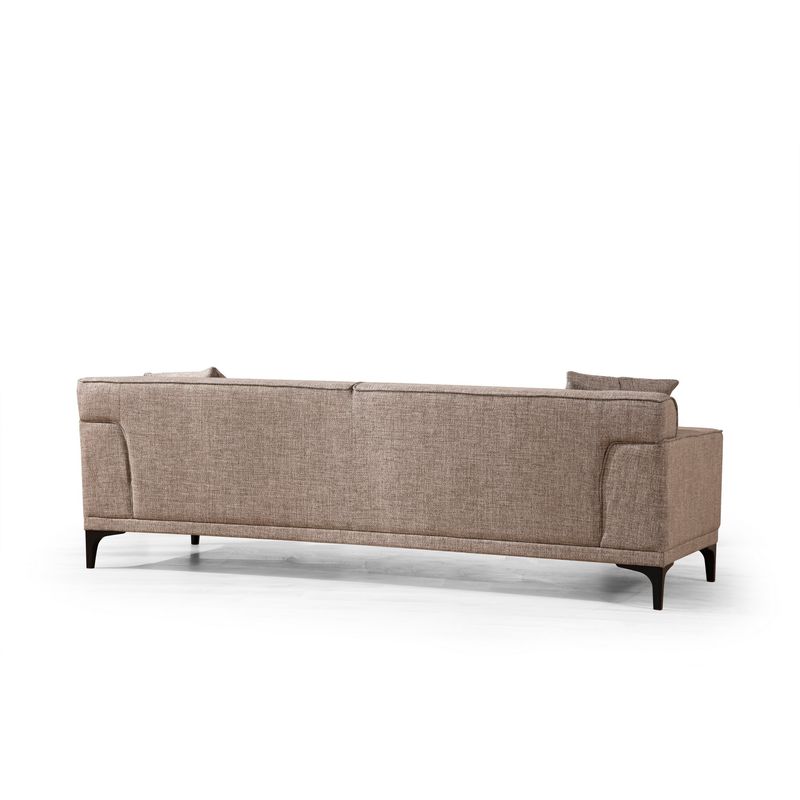 Casa si Gradina - Mobilier - Canapele si coltare - Canapele - Canapea 3 locuri, Hanah Home, lemn fag si pal, fawn, 215x87x86 cm - Infinity.ro