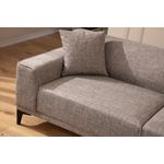 Casa si Gradina - Mobilier - Canapele si coltare - Canapele - Canapea 3 locuri, Hanah Home, lemn fag si pal, fawn, 215x87x86 cm - Infinity.ro