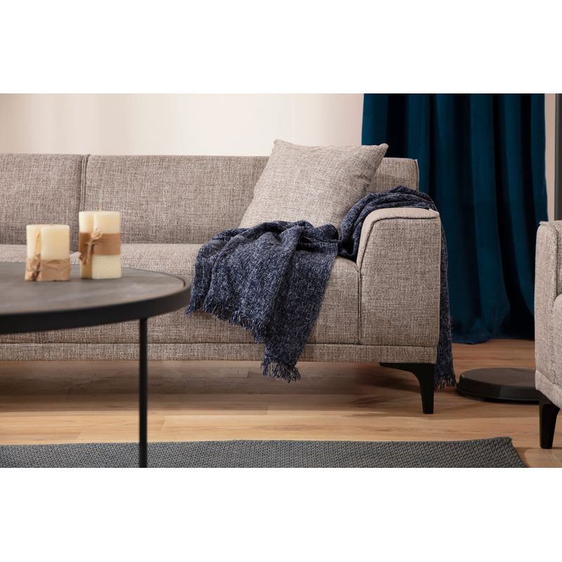 Casa si Gradina - Mobilier - Canapele si coltare - Canapele - Canapea 3 locuri, Hanah Home, lemn fag si pal, fawn, 215x87x86 cm - Infinity.ro