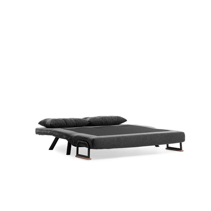 Casa si Gradina - Mobilier - Canapele si coltare - Canapele - Canapea extensibila 2 locuri, Hanah Home, stofa tip in, gri inchis, 175x133 cm - Infinity.ro