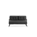 Casa si Gradina - Mobilier - Canapele si coltare - Canapele - Canapea extensibila 2 locuri, Hanah Home, stofa tip in, gri inchis, 175x133 cm - Infinity.ro