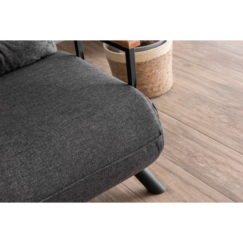 Casa si Gradina - Mobilier - Canapele si coltare - Canapele - Canapea extensibila 2 locuri, Hanah Home, stofa tip in, gri inchis, 175x133 cm - Infinity.ro