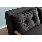 Casa si Gradina - Mobilier - Canapele si coltare - Canapele - Canapea extensibila 2 locuri, Hanah Home, stofa tip in, gri inchis, 175x133 cm - Infinity.ro
