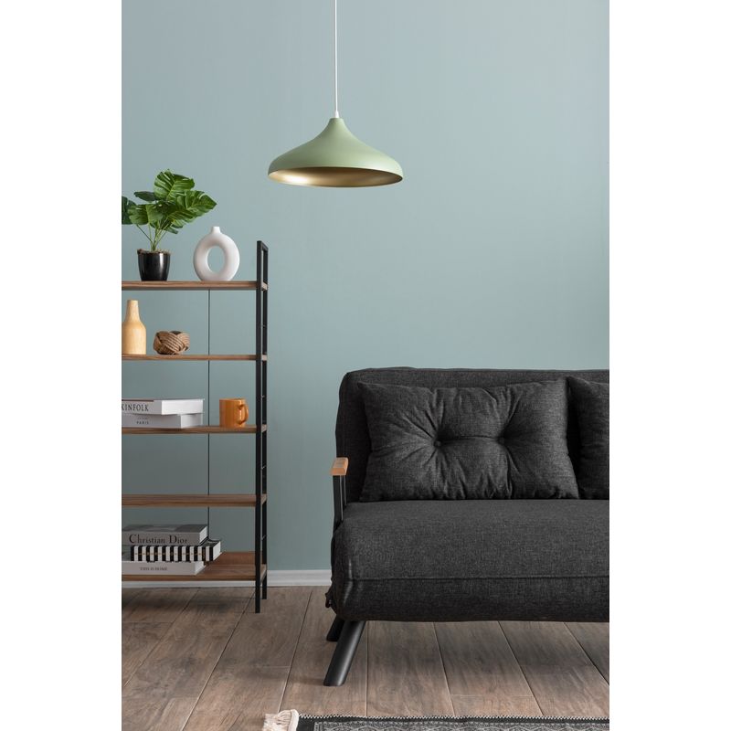 Casa si Gradina - Mobilier - Canapele si coltare - Canapele - Canapea extensibila 2 locuri, Hanah Home, stofa tip in, gri inchis, 175x133 cm - Infinity.ro