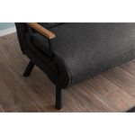 Casa si Gradina - Mobilier - Canapele si coltare - Canapele - Canapea extensibila 2 locuri, Hanah Home, stofa tip in, gri inchis, 175x133 cm - Infinity.ro
