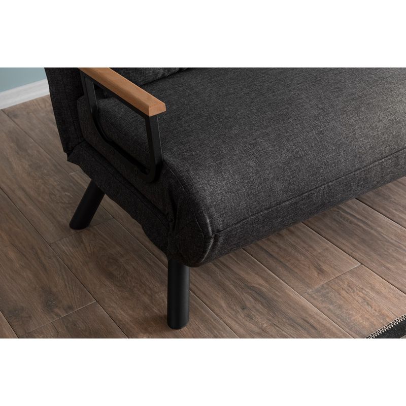 Casa si Gradina - Mobilier - Canapele si coltare - Canapele - Canapea extensibila 2 locuri, Hanah Home, stofa tip in, gri inchis, 175x133 cm - Infinity.ro