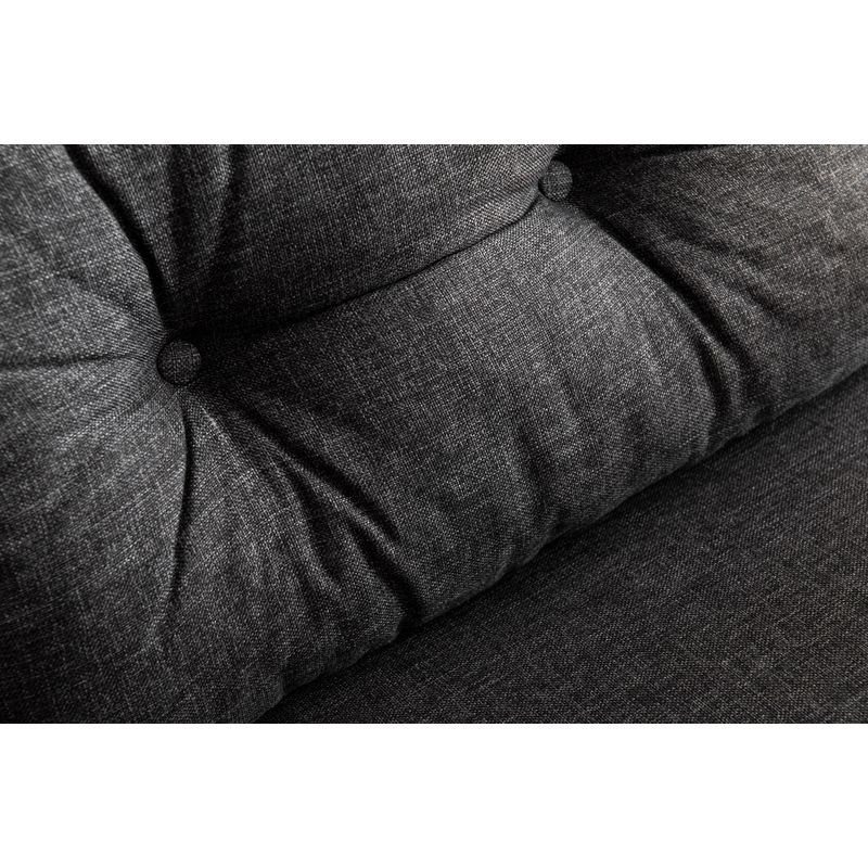 Casa si Gradina - Mobilier - Canapele si coltare - Canapele - Canapea extensibila 2 locuri, Hanah Home, stofa tip in, gri inchis, 175x133 cm - Infinity.ro
