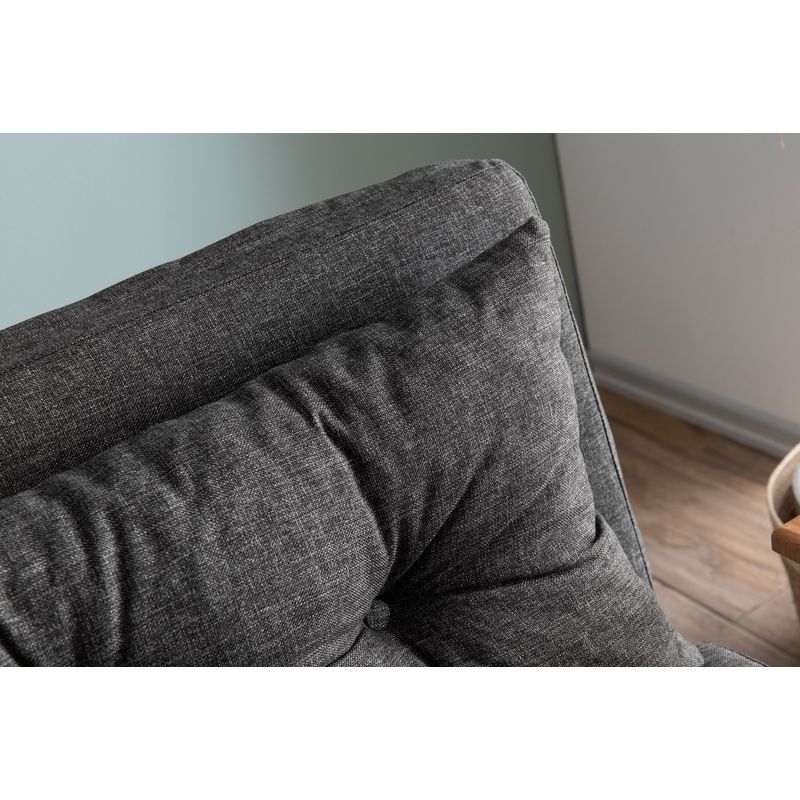 Casa si Gradina - Mobilier - Canapele si coltare - Canapele - Canapea extensibila 2 locuri, Hanah Home, stofa tip in, gri inchis, 175x133 cm - Infinity.ro
