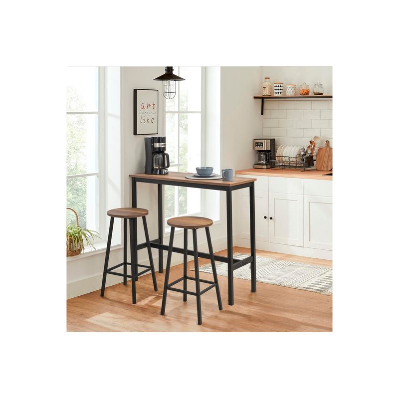 Casa si Gradina - Mobilier - Mese si birouri - Mese bucatarie si dining - Masa de bar, Hanah Home, pal, cadru metalic, negru, 100x40x90 cm - Infinity.ro